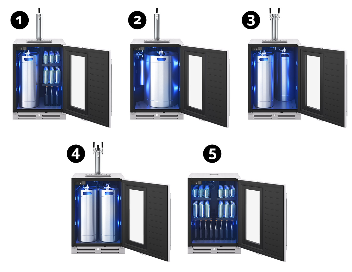 Kegerator-Beverage-Cooler-Configurations